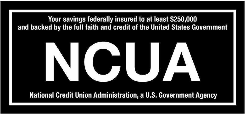 English, black, NCUA site badge.